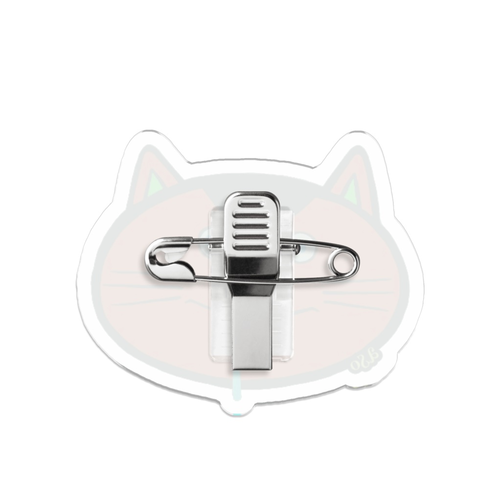 よだれ猫(レッド)バッジ