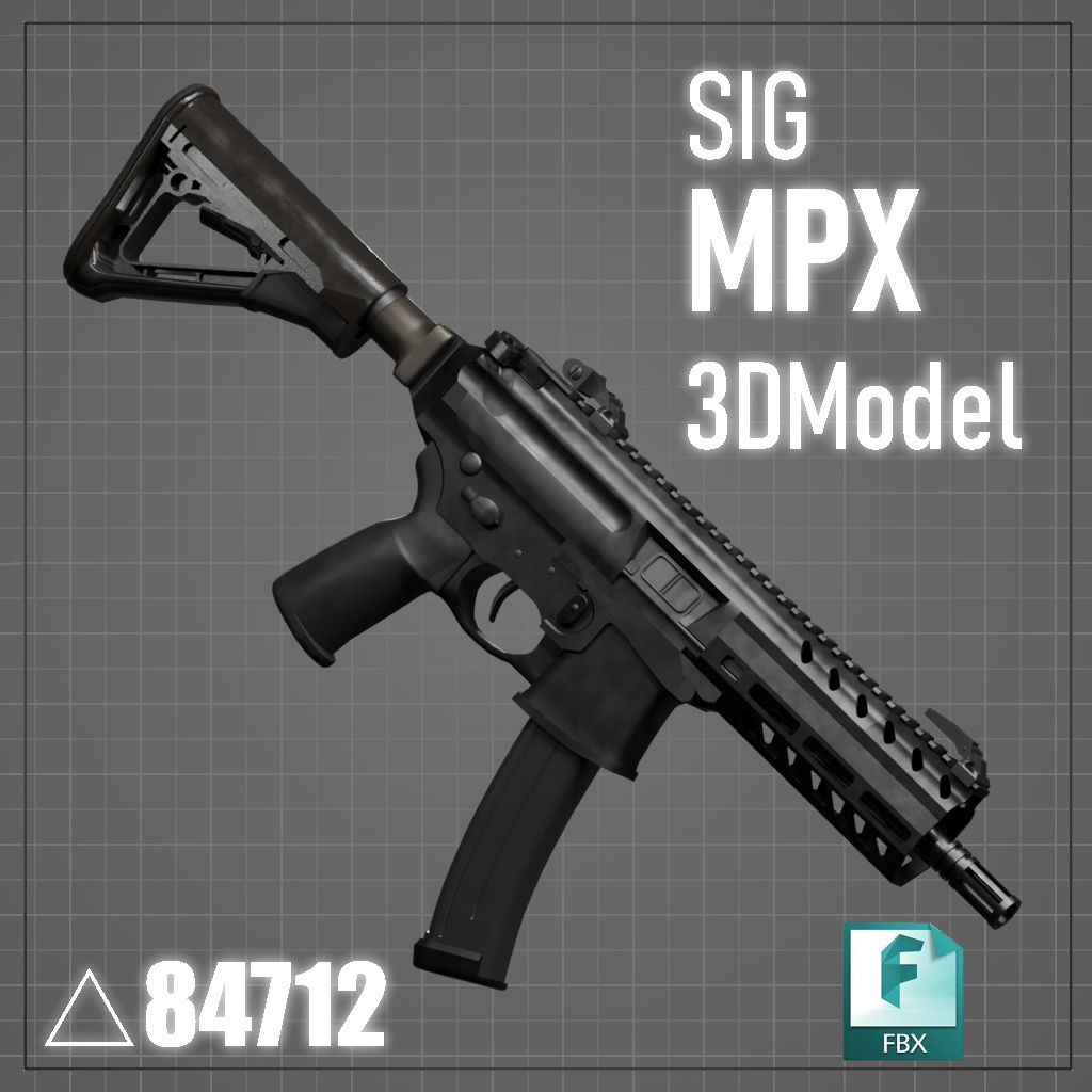 [銃器モデル]SigMPX 3Dモデル