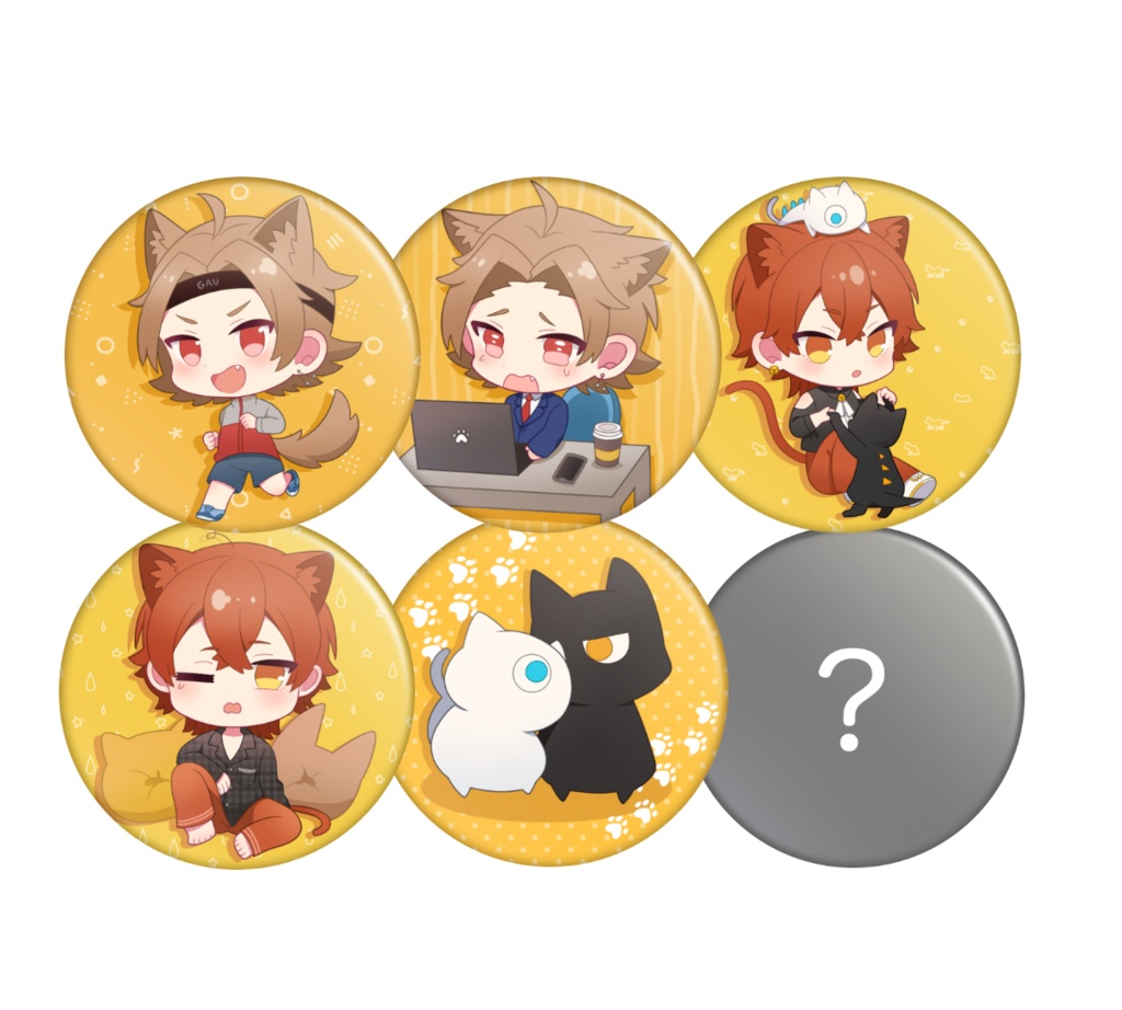 ガムシロップ.ランダム缶バッチ