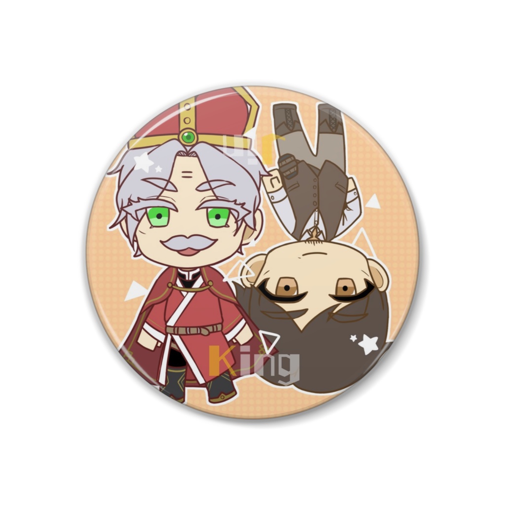 オジクエ缶バッジ（王様・ジン）