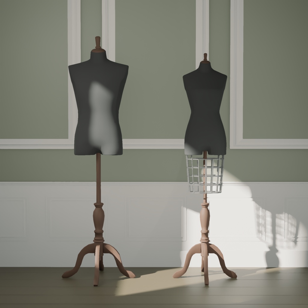男女トルソーセット(Dress Form Set)|3D素材