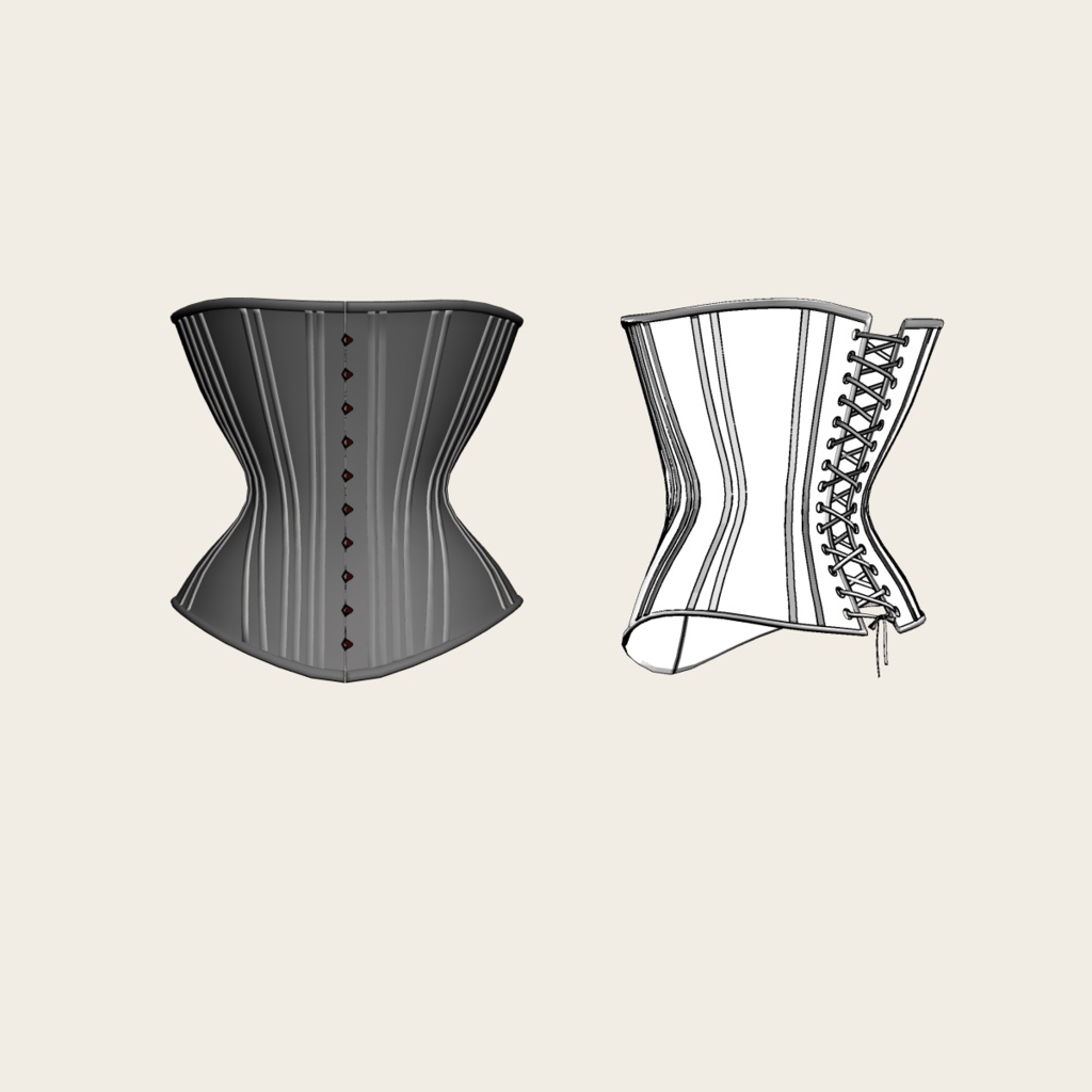 コルセットセット(Corset Set)|3D素材