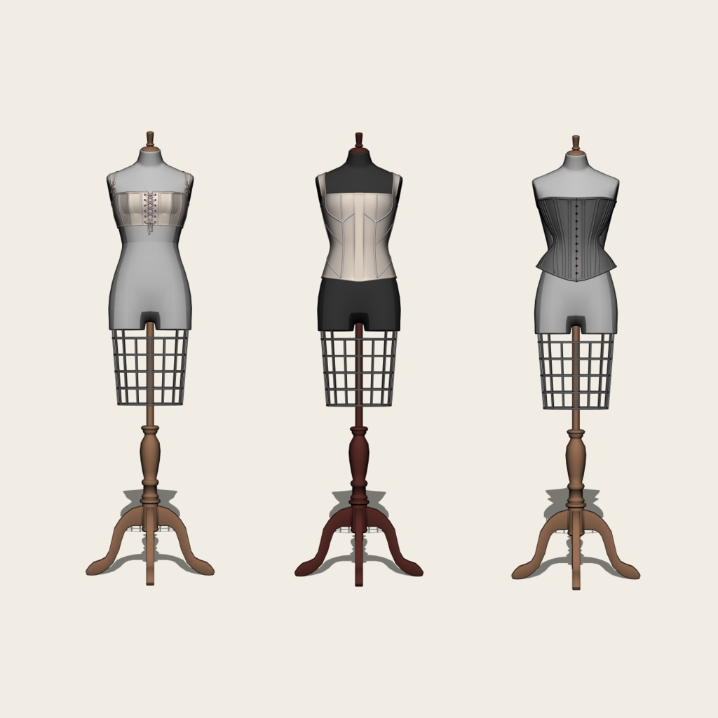 コルセットセット(Corset Set)|3D素材