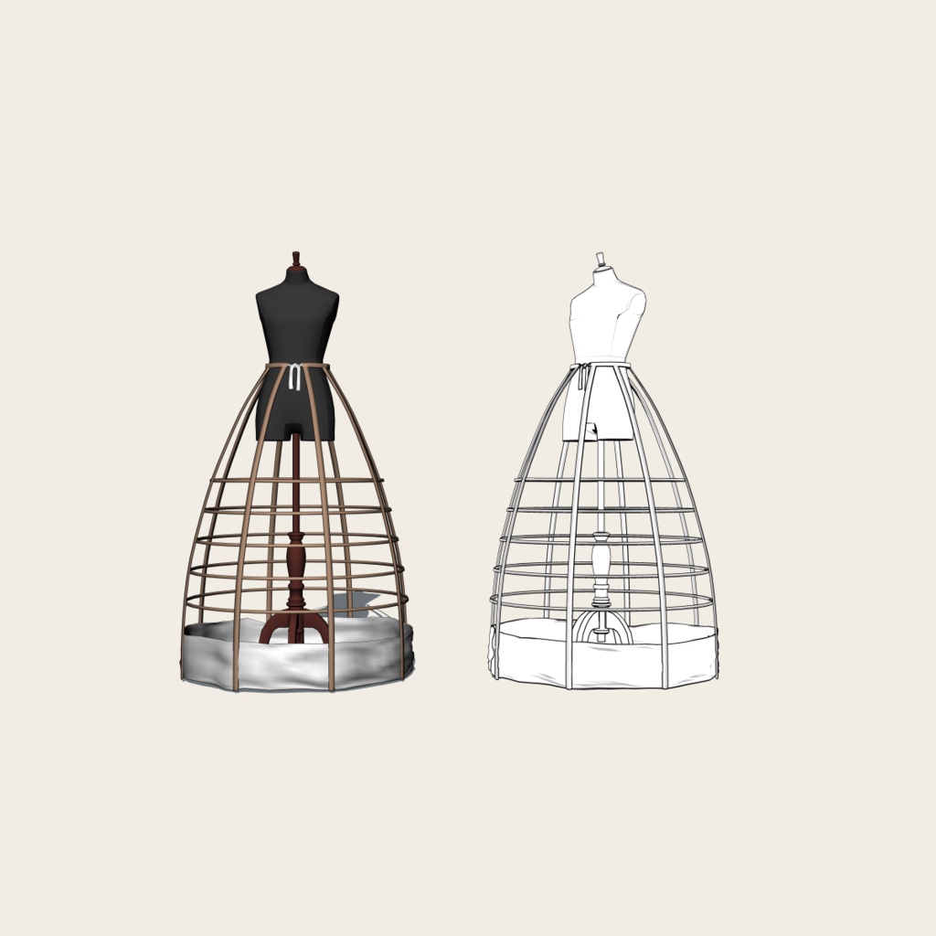 ペチコートセット(Petticote Set)|3D素材