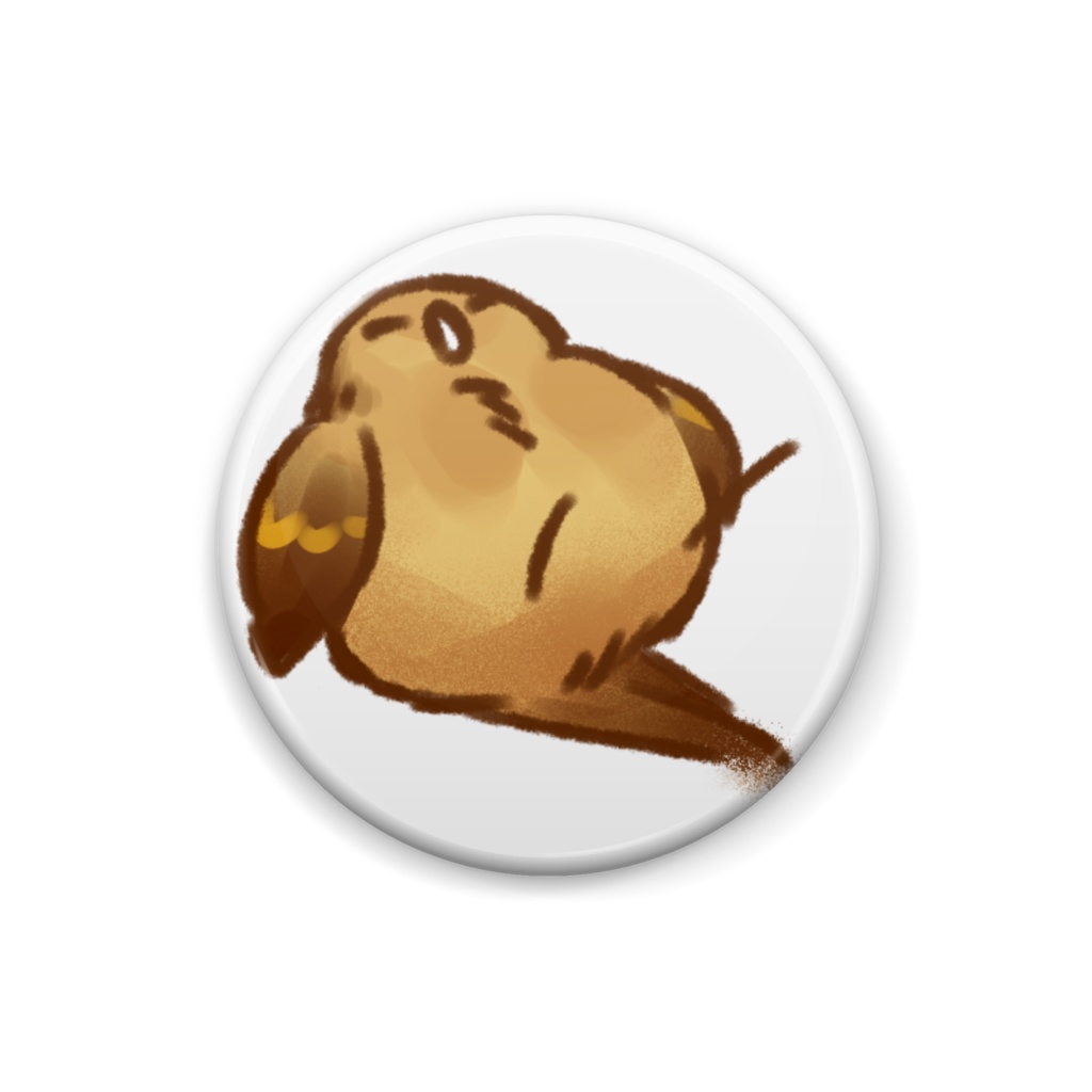 缶バッジ　きいろひわ