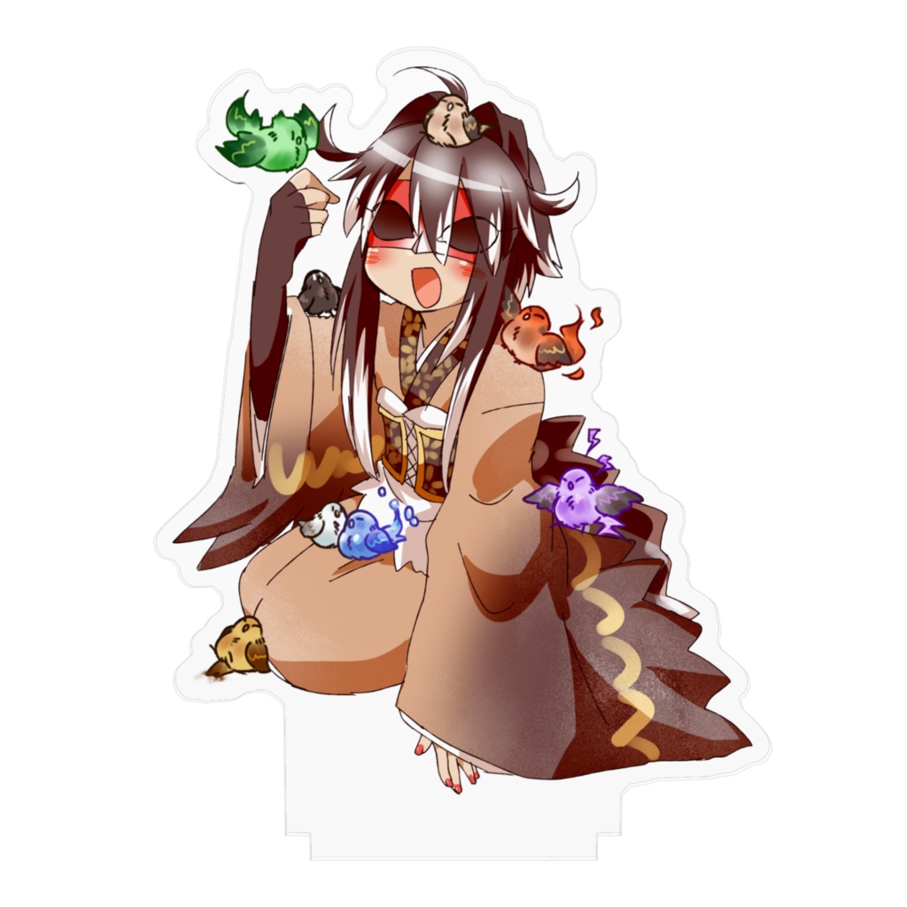 アクリルフィギュア 花鶏音ひわ 八属性といっしょ!