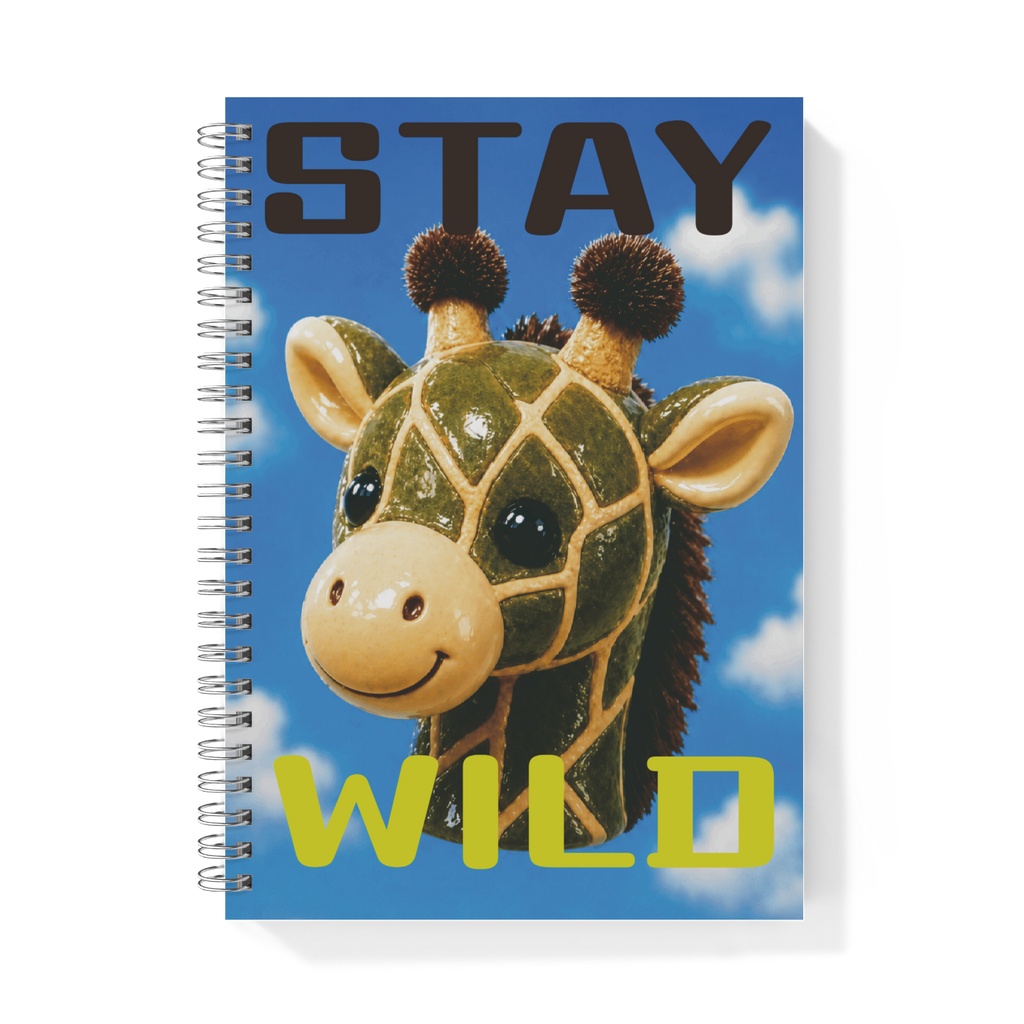 Stay Wild Giraffe Notebook - Cute Safari Journal with Smiling Giraffe