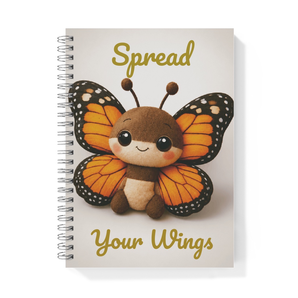 Cute Butterfly Notebook - Kawaii Monarch Butterfly Journal for School &Everyday Notes