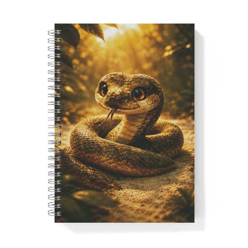 Cute Forest Snake - Whimsical Woodland Animal Art Print