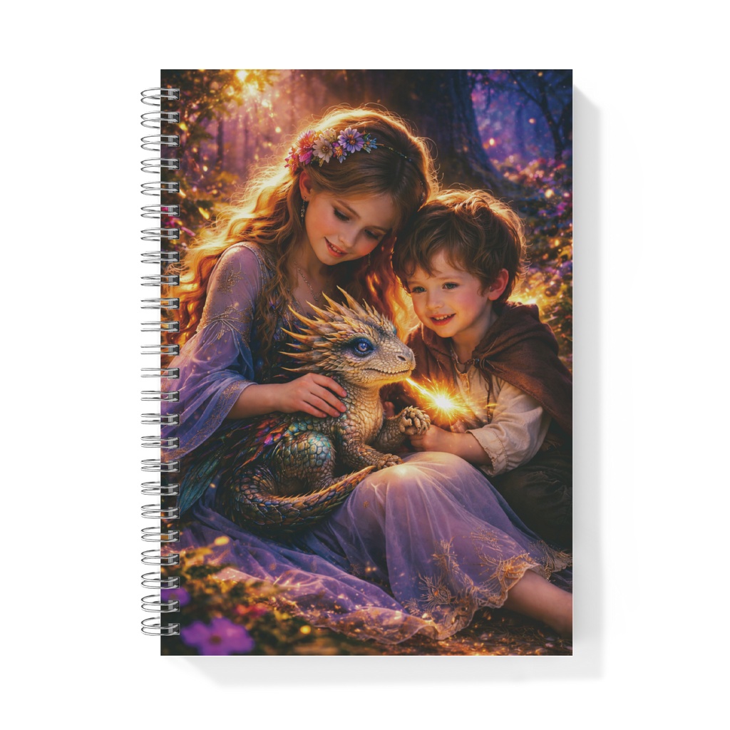 Enchanted Dragon Friends Notebook - Magical Fantasy Journal.