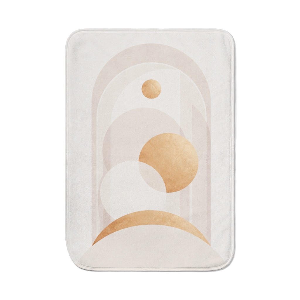 Minimalist Golden Eclipse Blanket | Modern Celestial Design