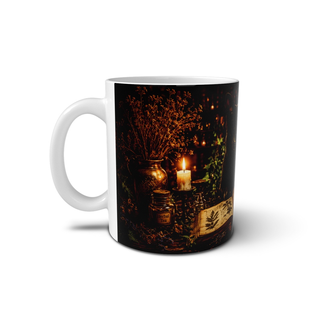 Elegant Artistic Cat - Unique Decorative Mug | Design for Coffee & Tea