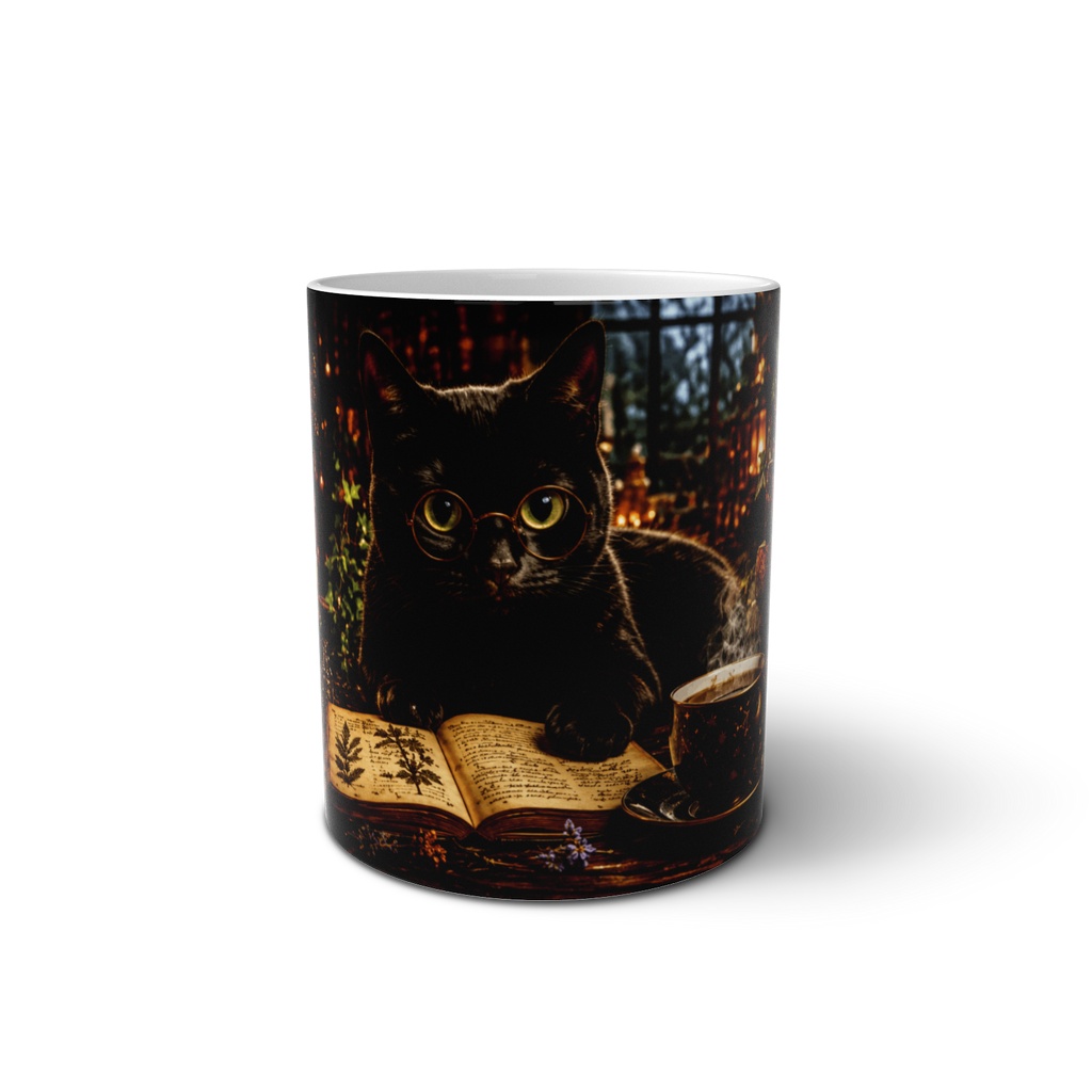 Elegant Artistic Cat - Unique Decorative Mug | Design for Coffee & Tea