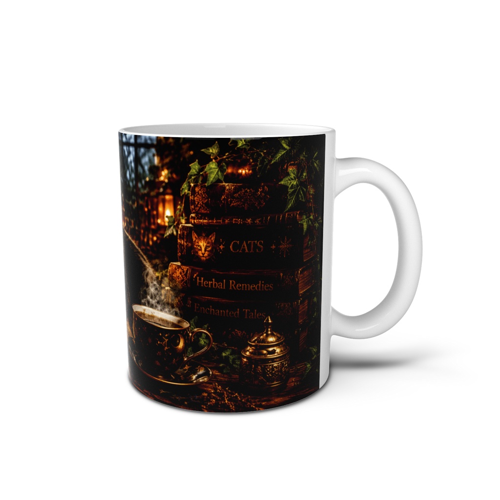 Elegant Artistic Cat - Unique Decorative Mug | Design for Coffee & Tea