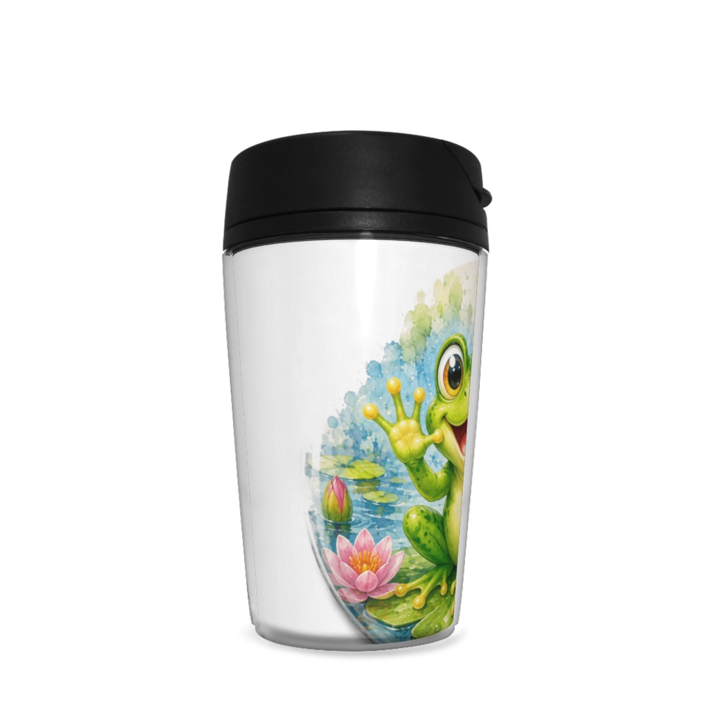 Cute Green Frog Thermal Travel Mug
