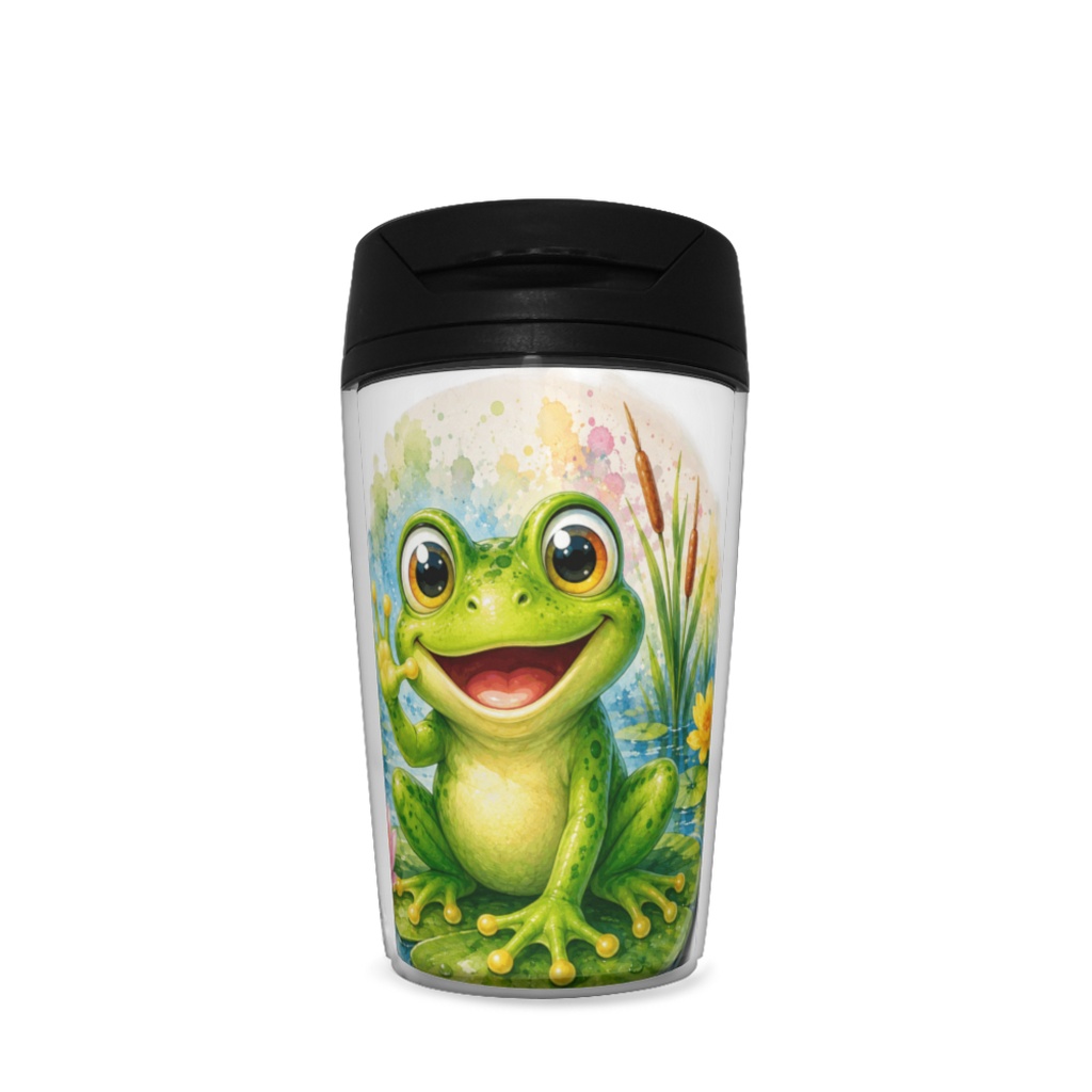 Cute Green Frog Thermal Travel Mug