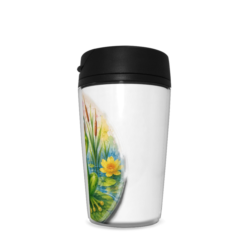 Cute Green Frog Thermal Travel Mug