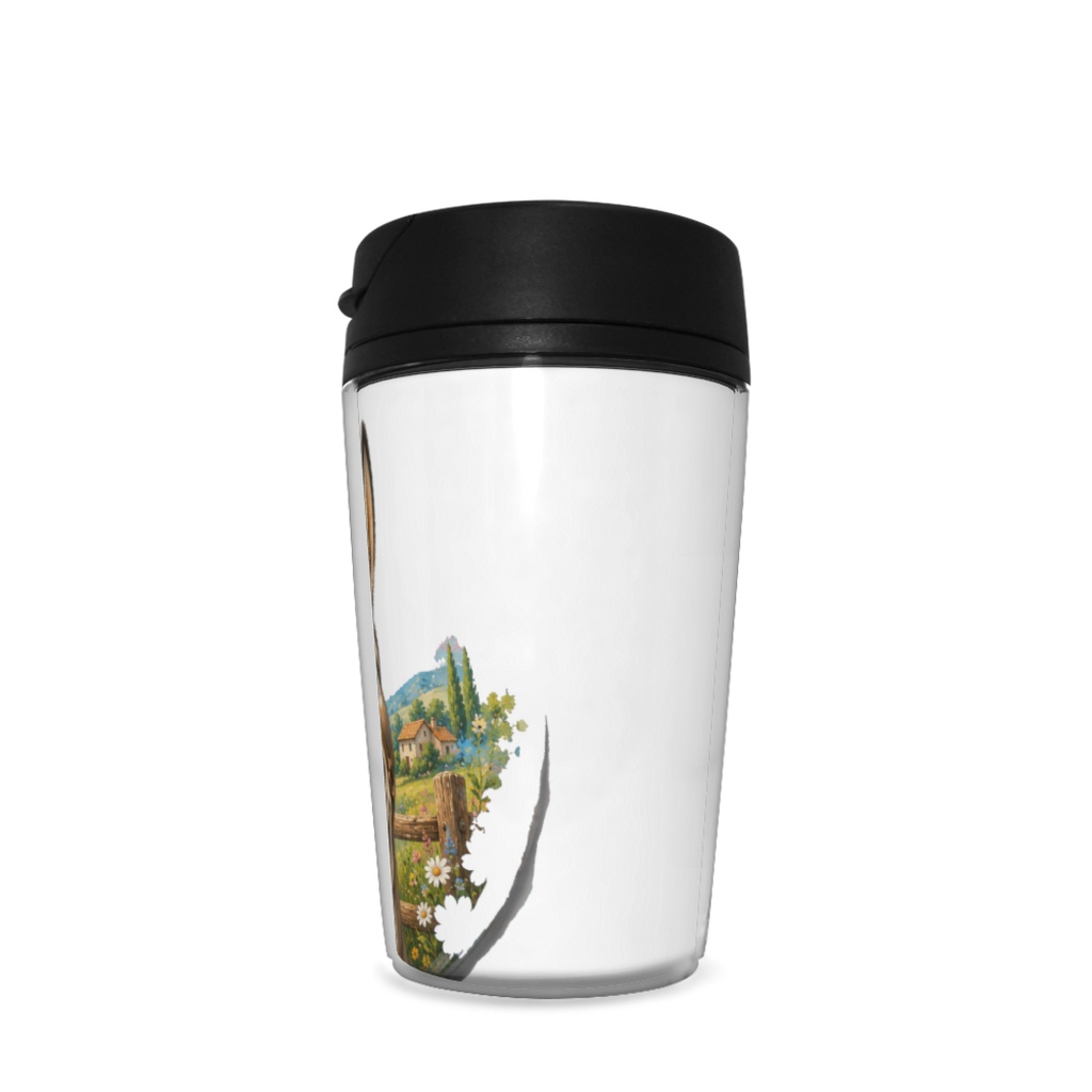 Cute Donkey in Tuscan Garden - Funny Animal Travel Thermos