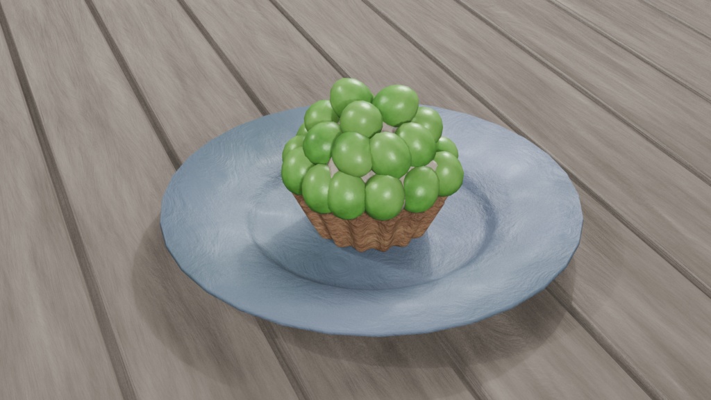 【3D】シャインマスカットのタルト