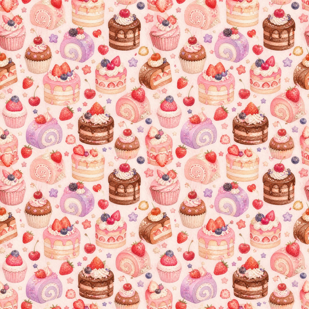 ケーキのシームレスデザイン