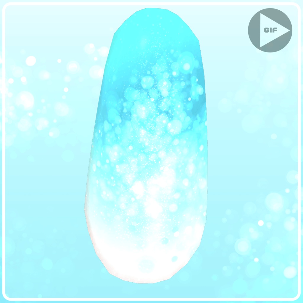 【19アバター対応】SeaSideOrangeNail【MA対応】