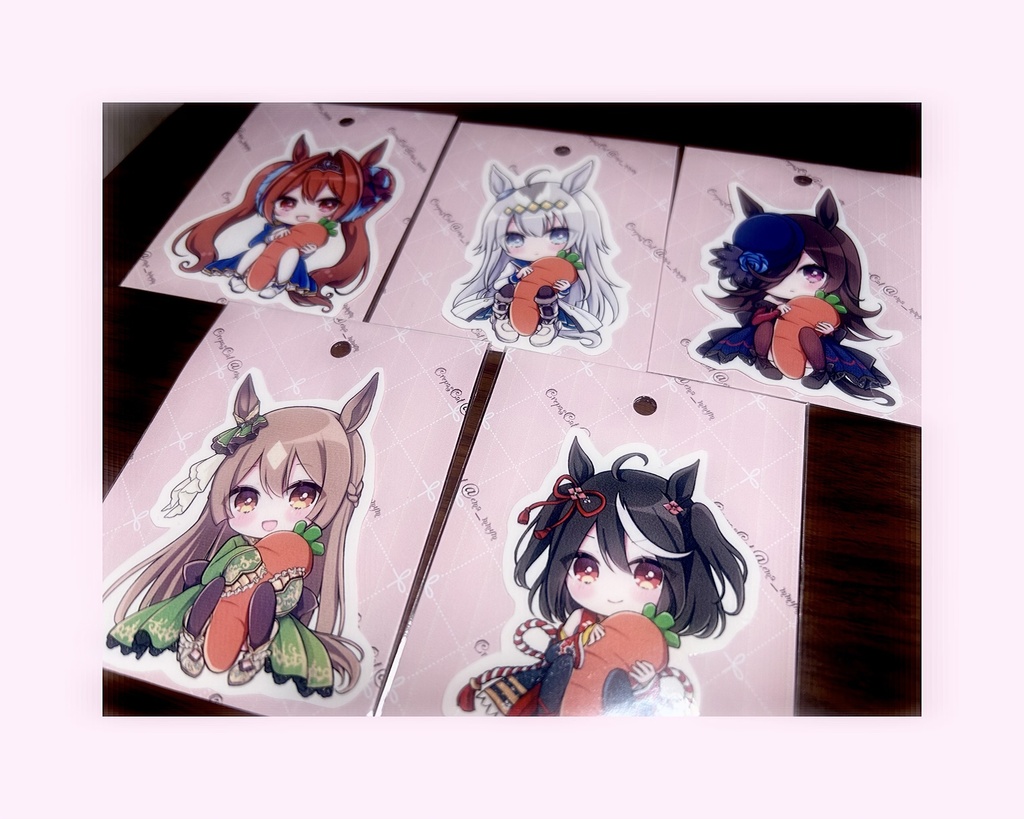 【ウマ娘】むぎゅっと人参ステッカー