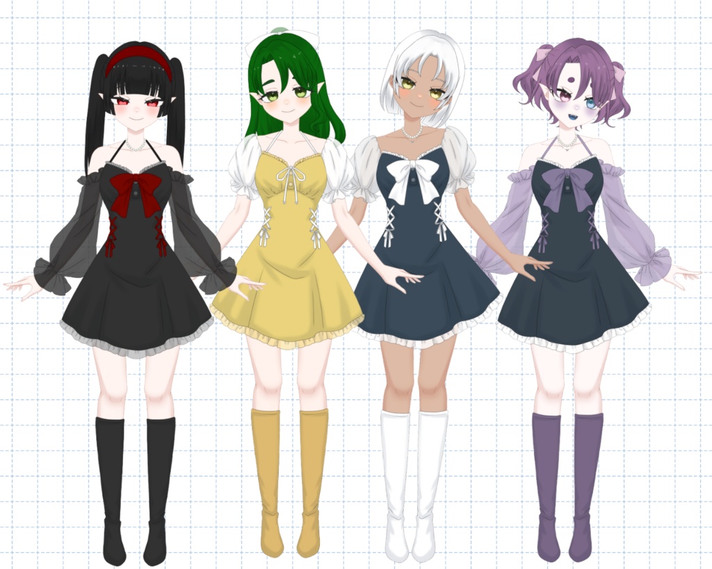 【汎用モデル】カスタムちゃん【テクスチャ入れ替え不要】