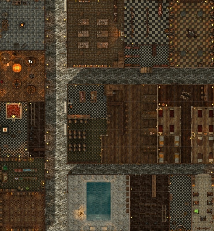 ファンタジー向けTRPG用マップ