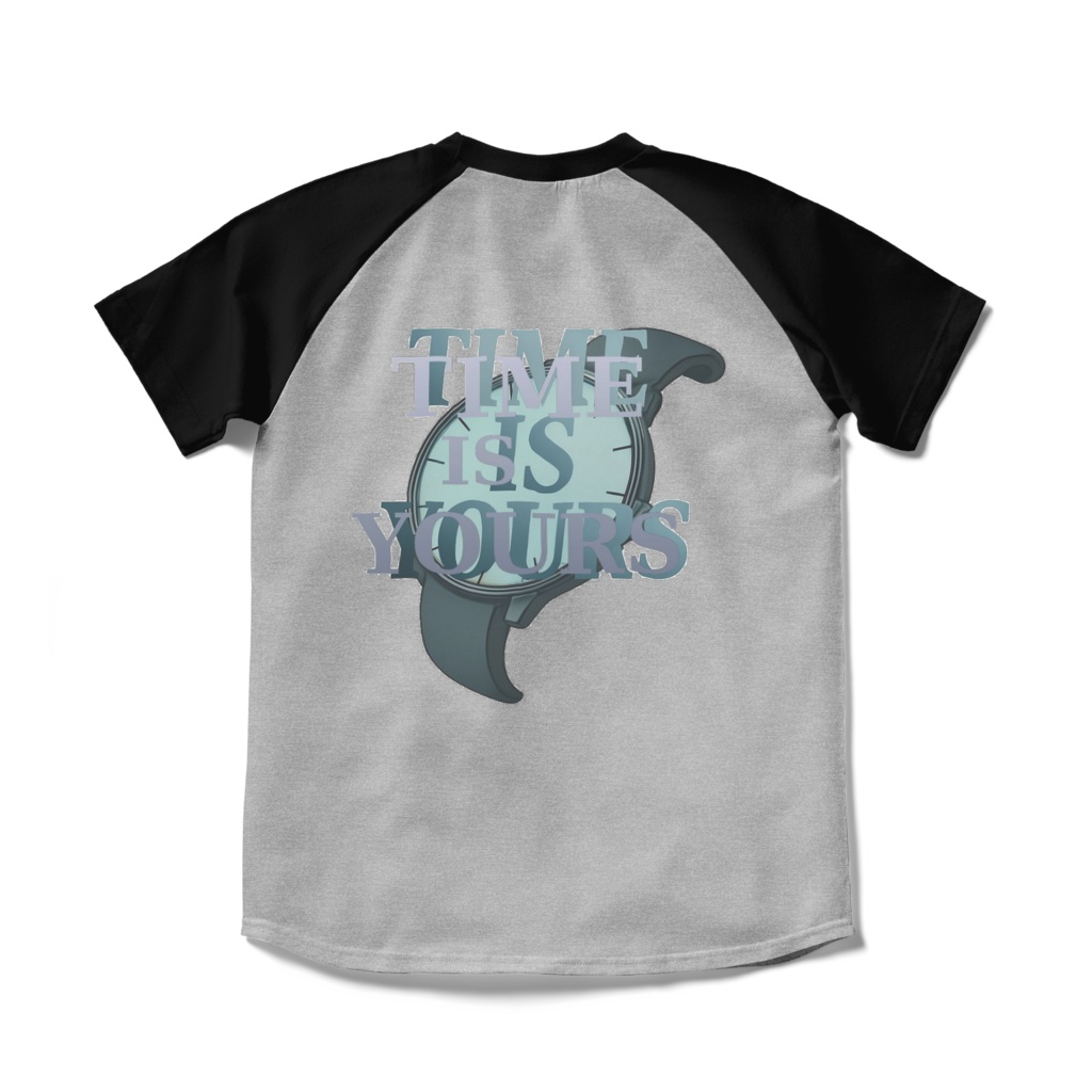 k.-ne?ラグランTシャツグレー(グラデウォッチ)