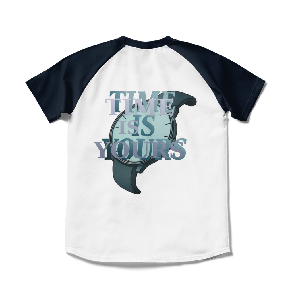 k.-ne?ラグランTシャツネイビー(グラデウォッチ)