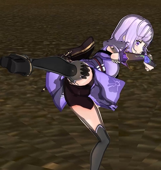 ジャブクロスボディ→ローキック→後ろ回しフェイント→後ろ蹴り