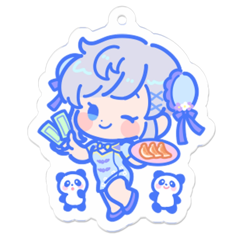 ｷﾞｮｳｻﾞど～ぞ！ミニひなちゃん🥟💨✨アクリルキーホルダー