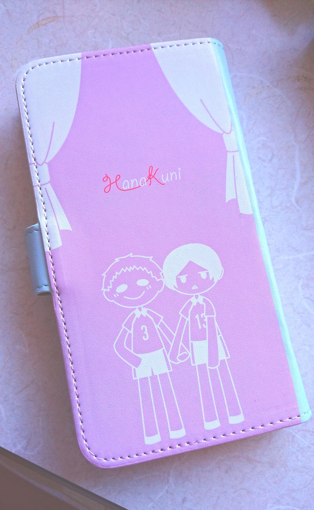 花国手帳型スマホカバー