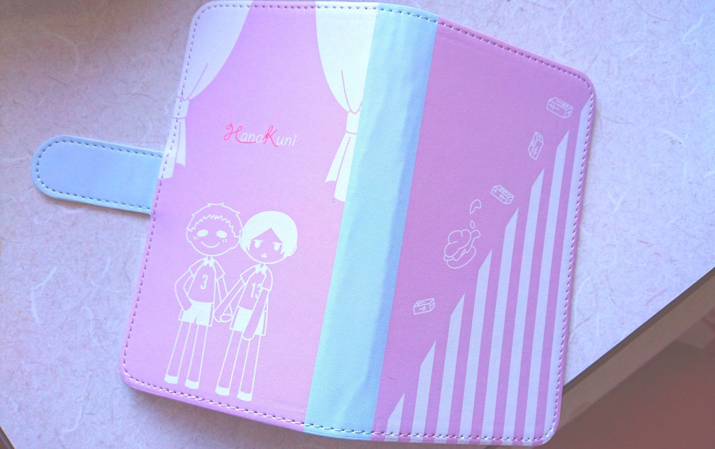 花国手帳型スマホカバー