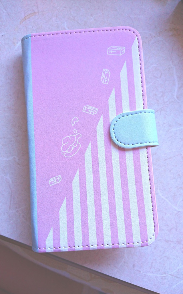 花国手帳型スマホカバー