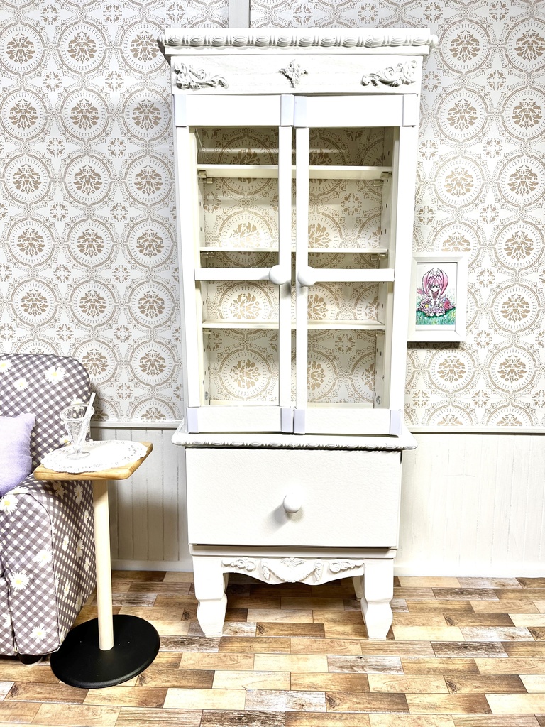 1/3(1/4)スケール ドール用 キャビネット タイプ③ホワイト