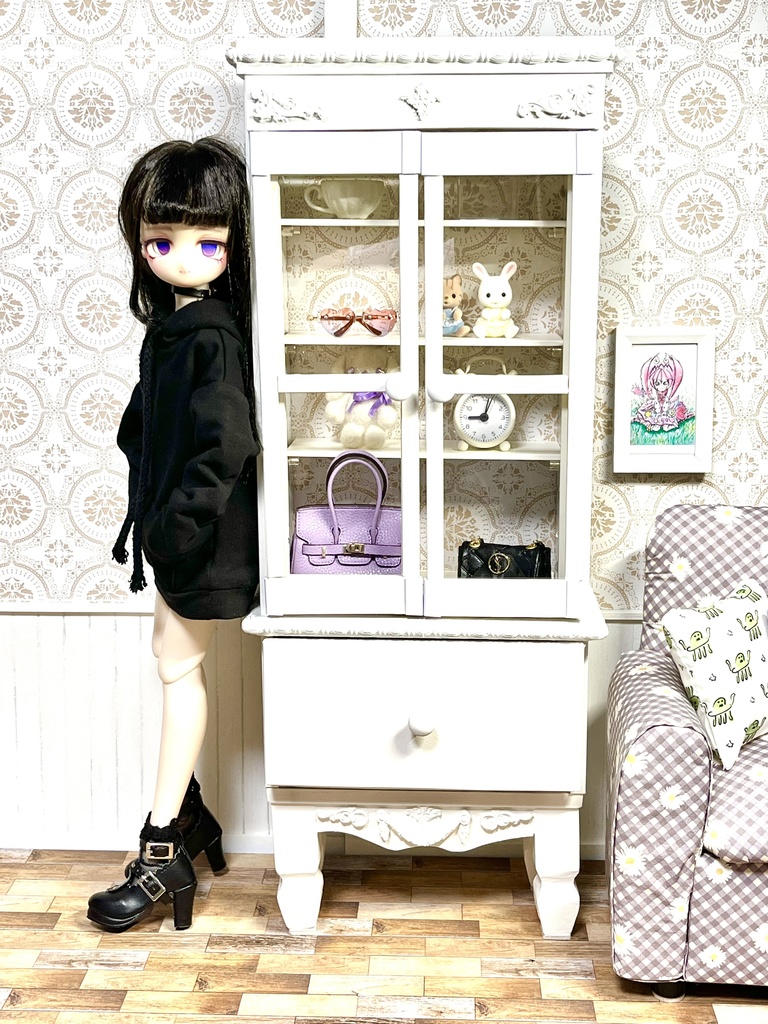 1/3(1/4)スケール ドール用 キャビネット タイプ③ホワイト