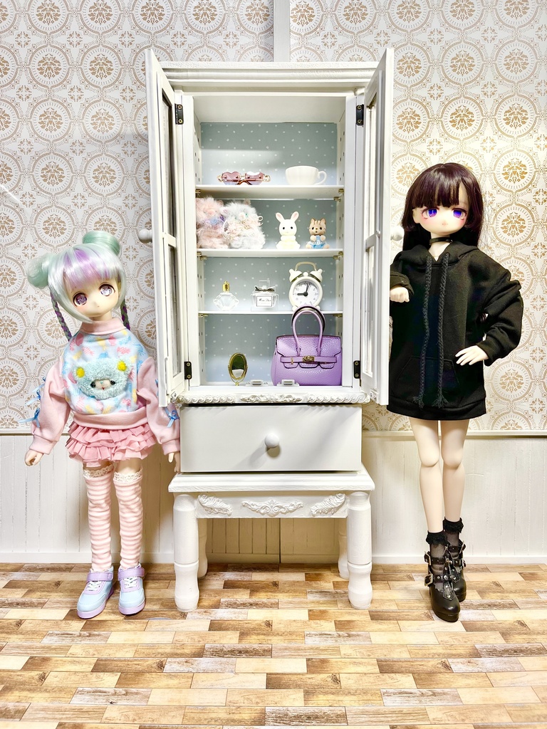 1/3(1/4)スケール ドール用 キャビネット ホワイト