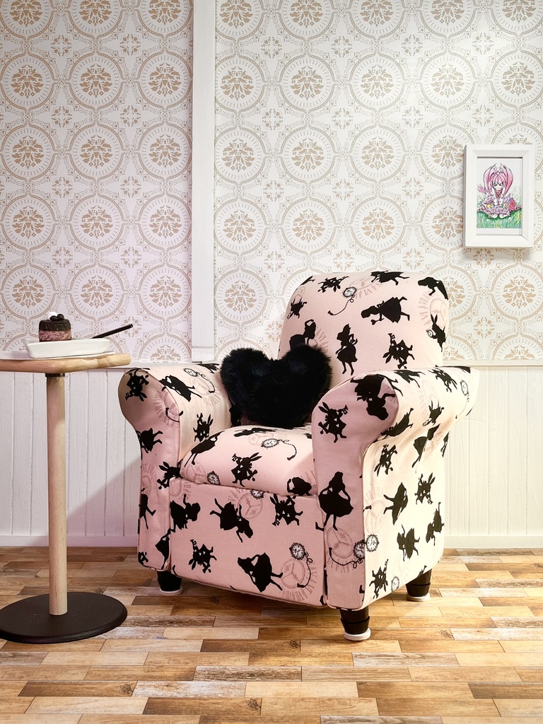 1/3(1/4)スケール ドールサイズシングルソファ アリスピンク