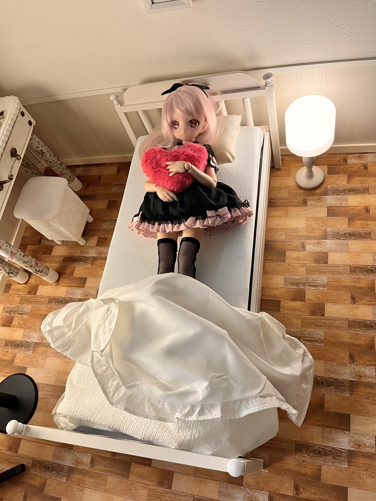 1/3(1/4)スケール ドール専用 シングルベッド ホワイト タイプA