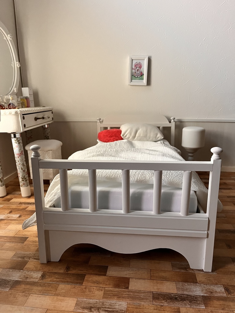 1/3(1/4)スケール ドール専用 シングルベッド ホワイト タイプA