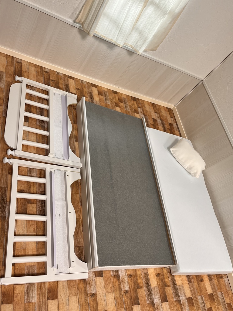 1/3(1/4)スケール ドール専用 シングルベッド ホワイト タイプA