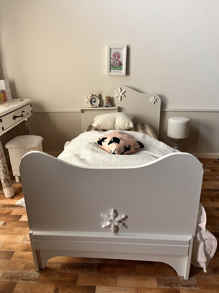 1/3(1/4)スケール ドール専用 シングルベッド ホワイト タイプB