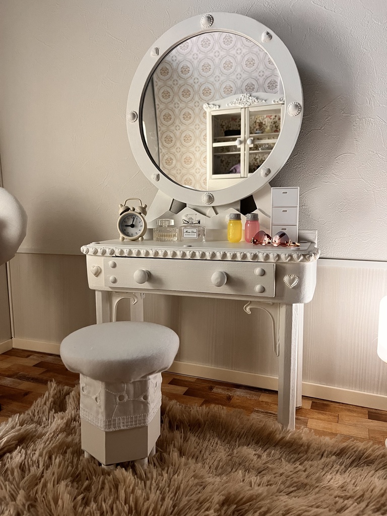 1/3(1/4)スケール ドール用 ミラードレッサー ハート&パール