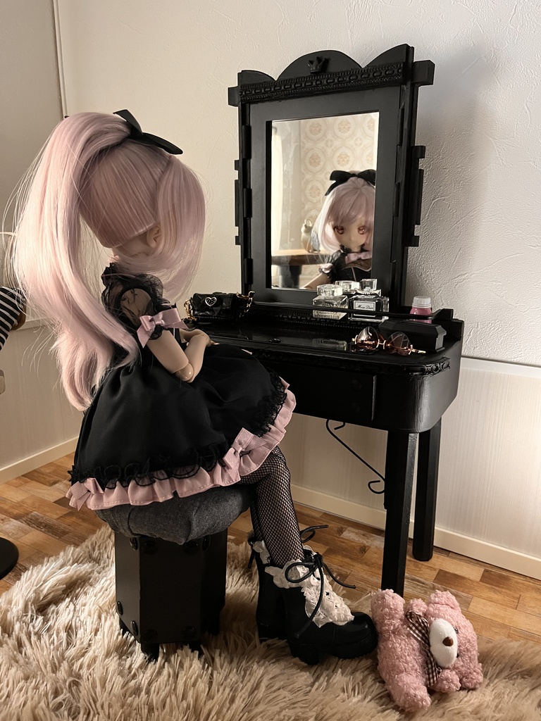 1/3(1/4)スケール ドール用 ミラードレッサー Gブラック