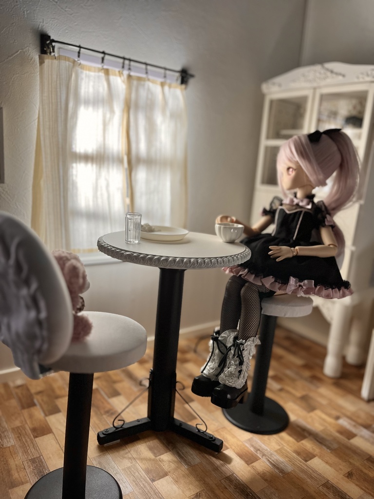 1/3(1/4)スケール ドール用 カフェテーブルセット ホワイト