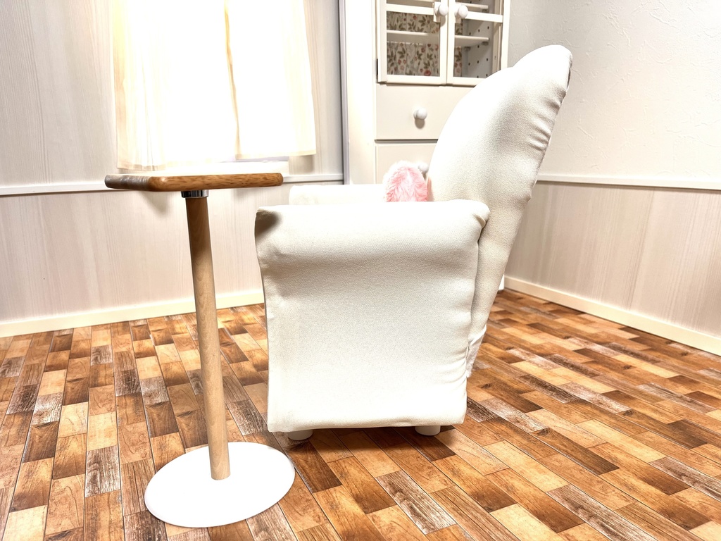 1/3(1/4)スケール ドールサイズ シングルソファ ライトアイボリー