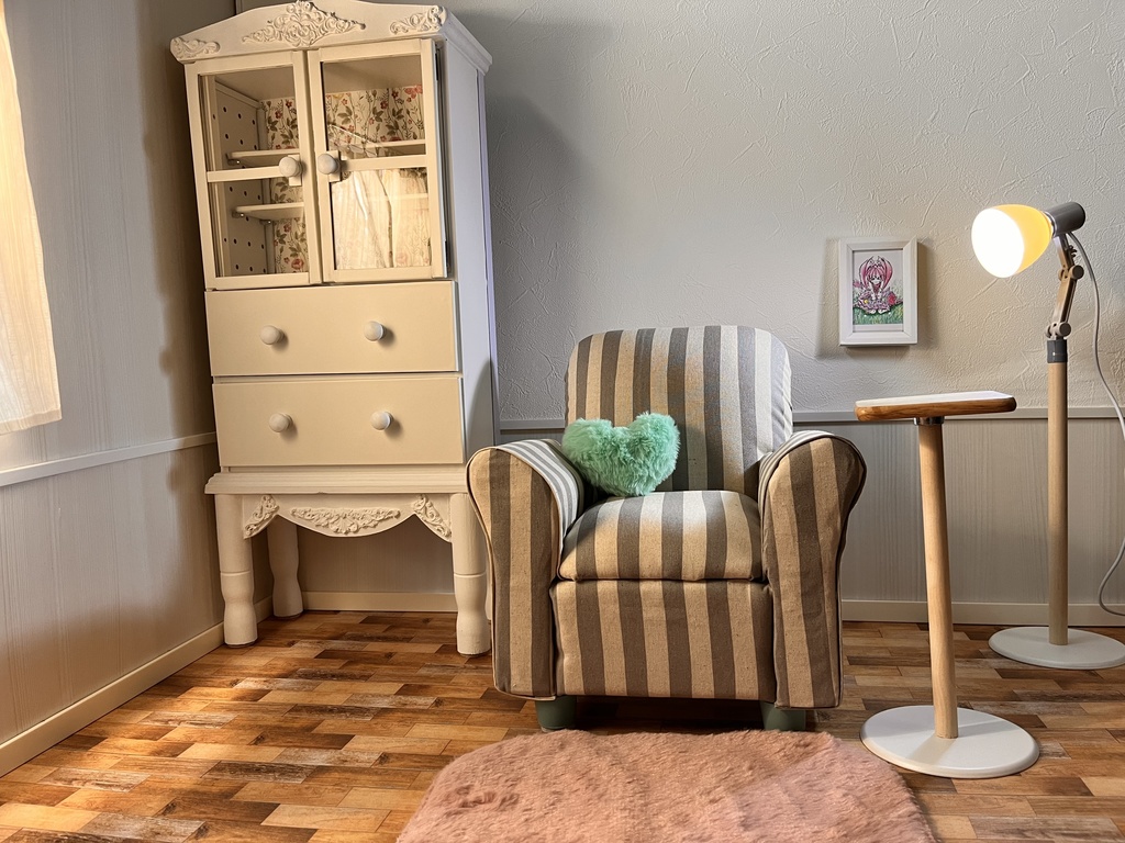 1/3(1/4)スケール ドールサイズ シングルソファ G Iストライプ