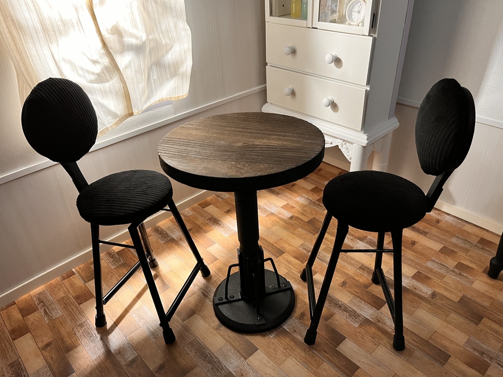 1/3スケール ドール用 カフェテーブルセット ブラックアンバー