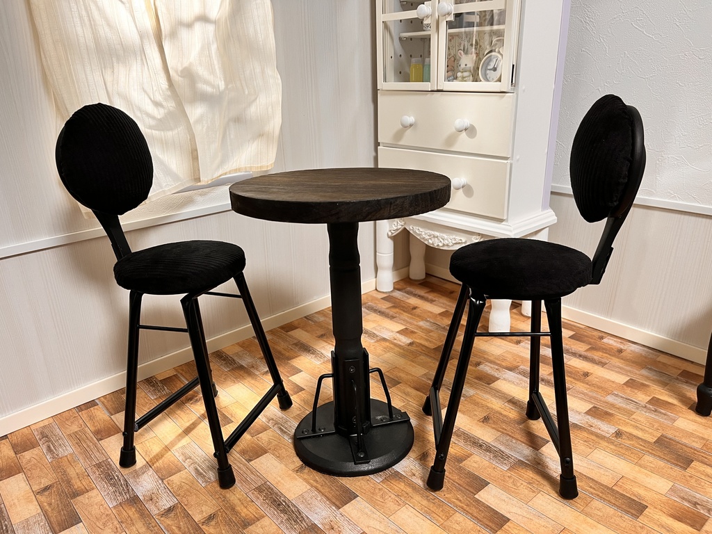 1/3スケール ドール用 カフェテーブルセット ブラックアンバー